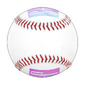 Cooles geometrisches Rosa und Lila | Paarinitiativ Baseball (Rückseite)