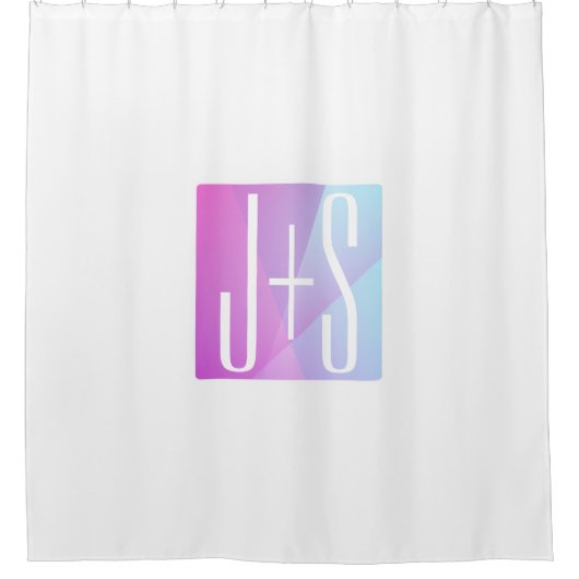 Cooles geometrisches Rosa und Lila | Paarinitiativ Duschvorhang (Vorderseite)