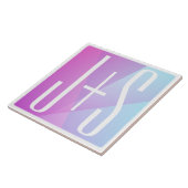 Cooles geometrisches Rosa und Lila | Paarinitiativ Fliese (Seite)