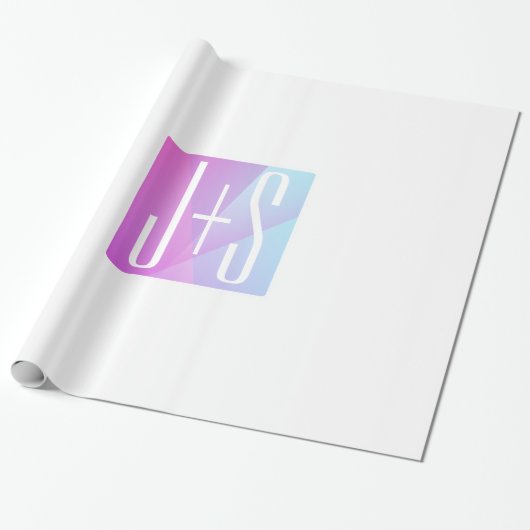 Cooles geometrisches Rosa und Lila | Paarinitiativ Geschenkpapier (Ungerollt)