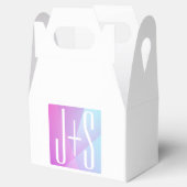 Cooles geometrisches Rosa und Lila | Paarinitiativ Geschenkschachtel (Geöffnet)