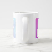 Cooles geometrisches Rosa und Lila | Paarinitiativ Jumbo-Tasse (Rückseite)
