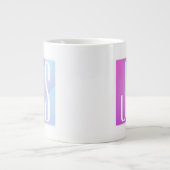 Cooles geometrisches Rosa und Lila | Paarinitiativ Jumbo-Tasse (Vorderseite)