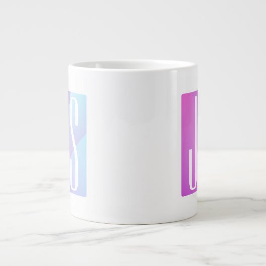 Cooles geometrisches Rosa und Lila | Paarinitiativ Jumbo-Tasse (Vorderseite)