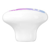 Cooles geometrisches Rosa und Lila | Paarinitiativ Keramikknauf (Seitenansicht)