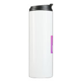 Cooles geometrisches Rosa und Lila | Paarinitiativ Thermosbecher (Nach links gedreht)