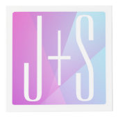 Cooles geometrisches Rosa und Lila | Paarinitiativ Würfel (Vorderseite)