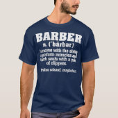 Cooles Geschenk für die beste Barberdefinition T-Shirt (Vorderseite)