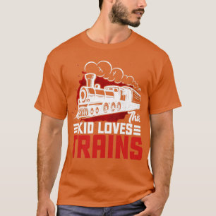 Cooles Geschenk für Kinder Jungen Eisenbahn Öffent T-Shirt