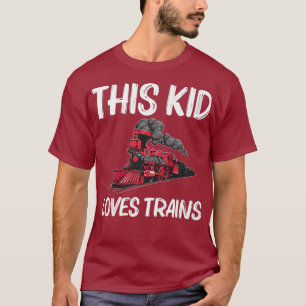 Cooles Geschenk für Kinder Jungen Eisenbahn T-Shirt