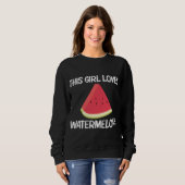 Cooles Geschenk für Mädchen Rote Melone Sweatshirt (Vorne ganz)