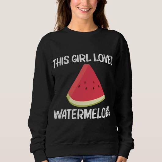 Cooles Geschenk für Mädchen Rote Melone Sweatshirt (Vorderseite)