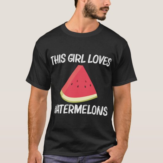 Cooles Geschenk für Mädchen Rote Melone T-Shirt (Vorderseite)
