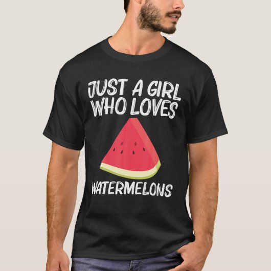 Cooles Geschenk für Mädchen Rote Melone T-Shirt (Vorderseite)