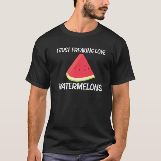 Cooles Geschenk für Männer Rote Melone T-Shirt (Vorderseite)