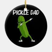 Cooles Geschenk für Vater Vater Big Dill Cucumber Keramik Ornament (Hinten)