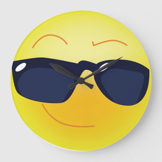 COOLES GESICHT GROßE WANDUHR (Vorderseite)