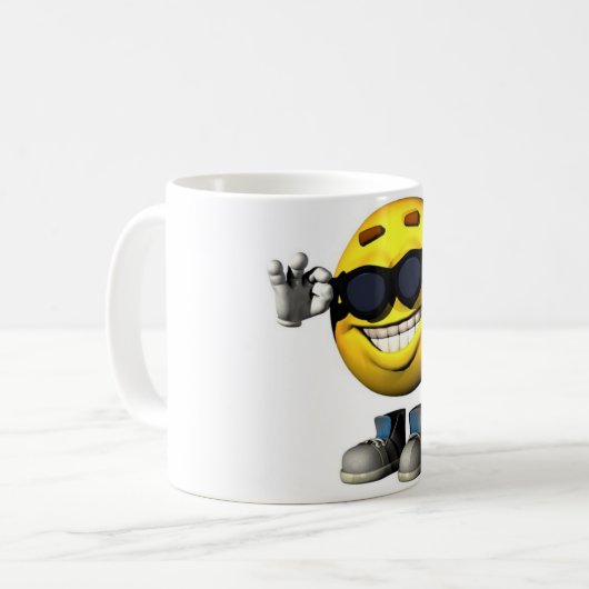 cooles Gesicht Kaffeetasse (Vorderseite Links)