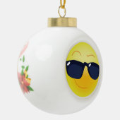 COOLES GESICHT KERAMIK Kugel-Ornament (Links)
