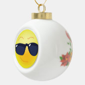 COOLES GESICHT KERAMIK Kugel-Ornament (Rechts)