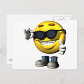 cooles Gesicht Postkarte (Vorne/Hinten)