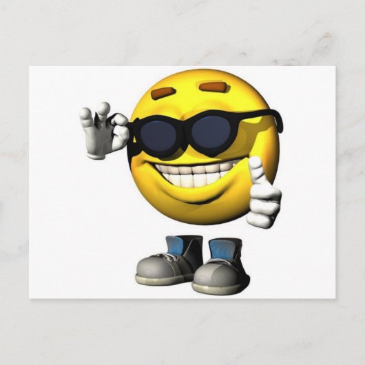 cooles Gesicht Postkarte (Vorderseite)