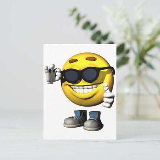 cooles Gesicht Postkarte (Stehend Vorderseite)