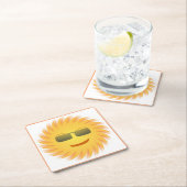 COOLES GESICHT RECHTECKIGER PAPPUNTERSETZER (Vor Ort)