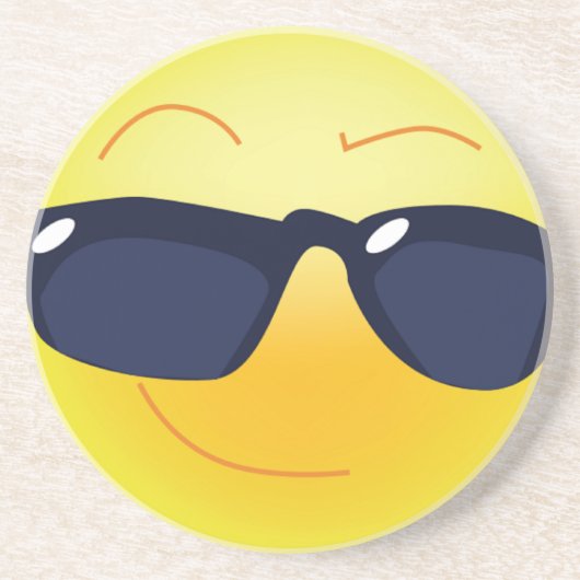 COOLES GESICHT SANDSTEIN UNTERSETZER (Vorne)