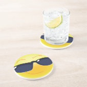 COOLES GESICHT SANDSTEIN UNTERSETZER (Seite)