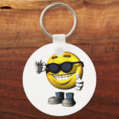cooles Gesicht Schlüsselanhänger (Vorderseite)