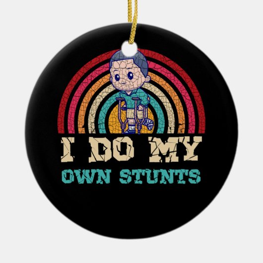 Cooles gestörtes Mängeldesign Frauen zerbrochen Keramik Ornament (Vorne)