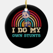 Cooles gestörtes Mängeldesign Frauen zerbrochen Keramik Ornament (Hinten)