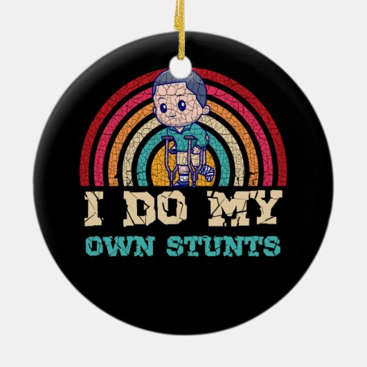 Cooles gestörtes Mängeldesign Frauen zerbrochen Keramik Ornament (Hinten)