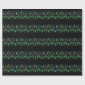 Cooles gestreiftes Pfauenkristall Geschenkpapier (Flach)