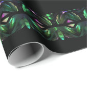 Cooles gestreiftes Pfauenkristall Geschenkpapier (Rolleneckpunkt)