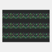 Cooles gestreiftes Pfauenkristall Geschenkpapier Set (Vorderseite 3)
