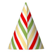 cooles gestreiftes Pizza-Party Partyhütchen (Rückseite)