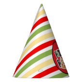 cooles gestreiftes Pizza-Party Partyhütchen (Links)