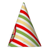 cooles gestreiftes Pizza-Party Partyhütchen (Rechts)