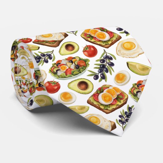 Cooles gesundes Gemüse und Lebensmittel Krawatte (Gerollt)