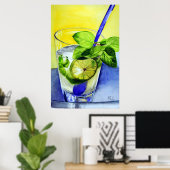 Cooles Getränk Poster (Heimbüro)
