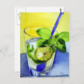 Cooles Getränk Postkarte (Vorne/Hinten)