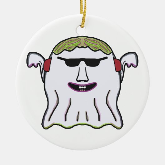 Cooles Ghost Keramik Ornament (Vorne)