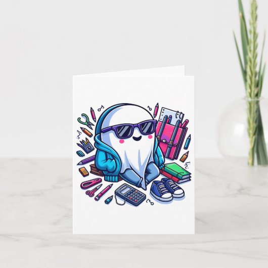 Cooles Ghost mit Schulbedarf Hal Karte (Vorderseite)