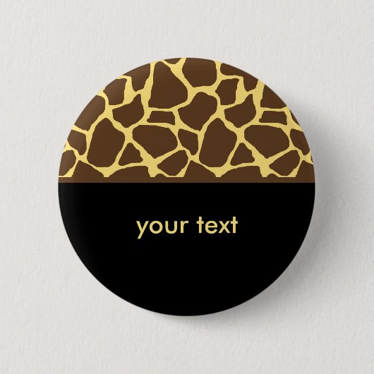 Cooles Giraffen-Muster Button (Vorderseite)