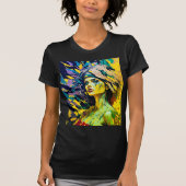 Cooles Girl Portrait - Moderne Kunst T-Shirt (Vorderseite)