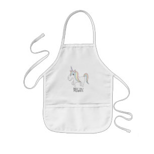 Cooles Girl's Doodle Magical Unicorn mit Namen Kinderschürze