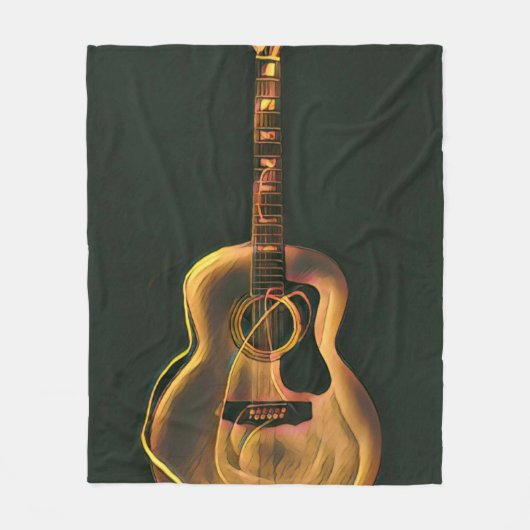 Cooles Gitarrengeschenk Fleecedecke (Vorderseite)