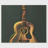 Cooles Gitarrengeschenk Geschenkpapier (Flach)